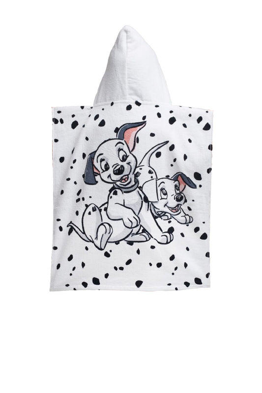 Disney 101 Dalmatiner Badeponcho für Kinder Hochwertiger Frottee aus 100 % Baumwolle