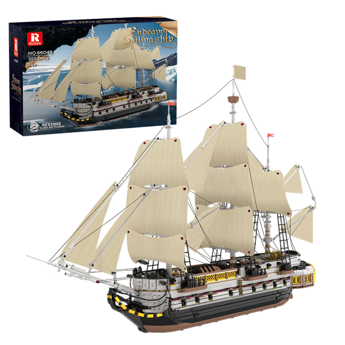 Reobrix 66048 Segelschiff Klemmbaustein 3555 Teile 109 cm ab 14