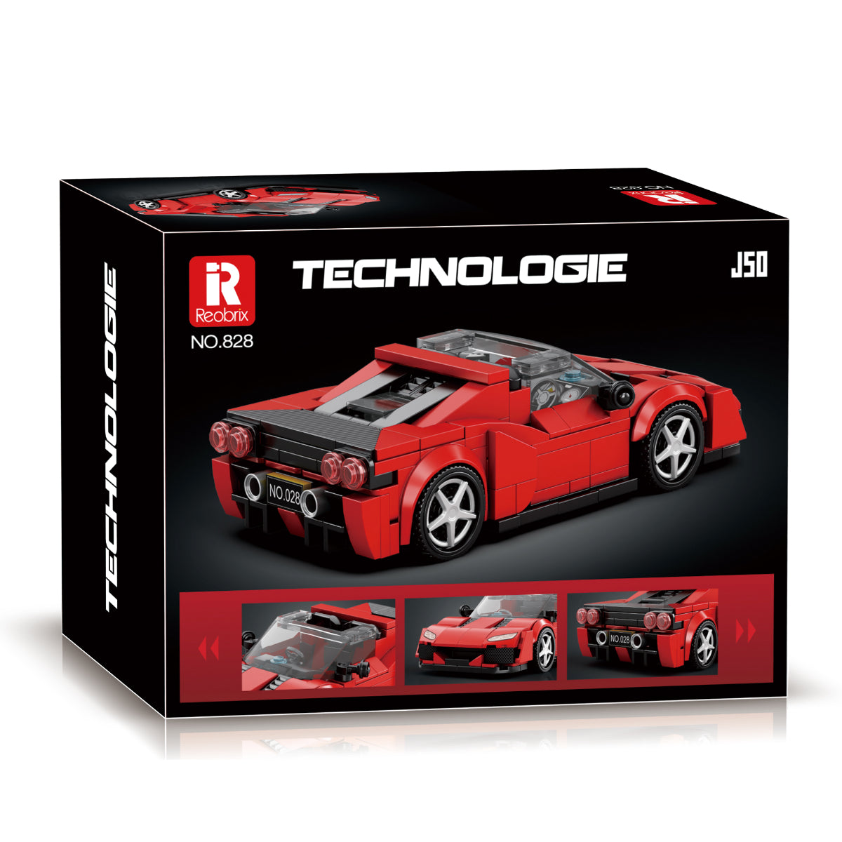 Reobrix 828 Sportwagen 1:24 Klemmbaustein Auto 298 Teile ab 14