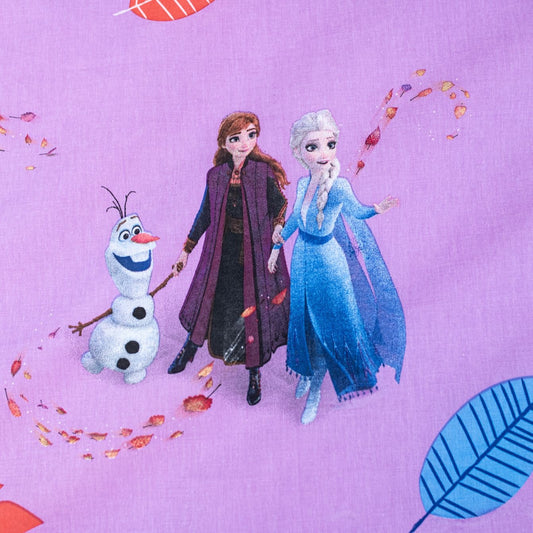Frozen Baumwoll-Bettwäsche 140x200 cm Deckenbezug + 70x90 cm Kissenbezug mit Reißverschluss
