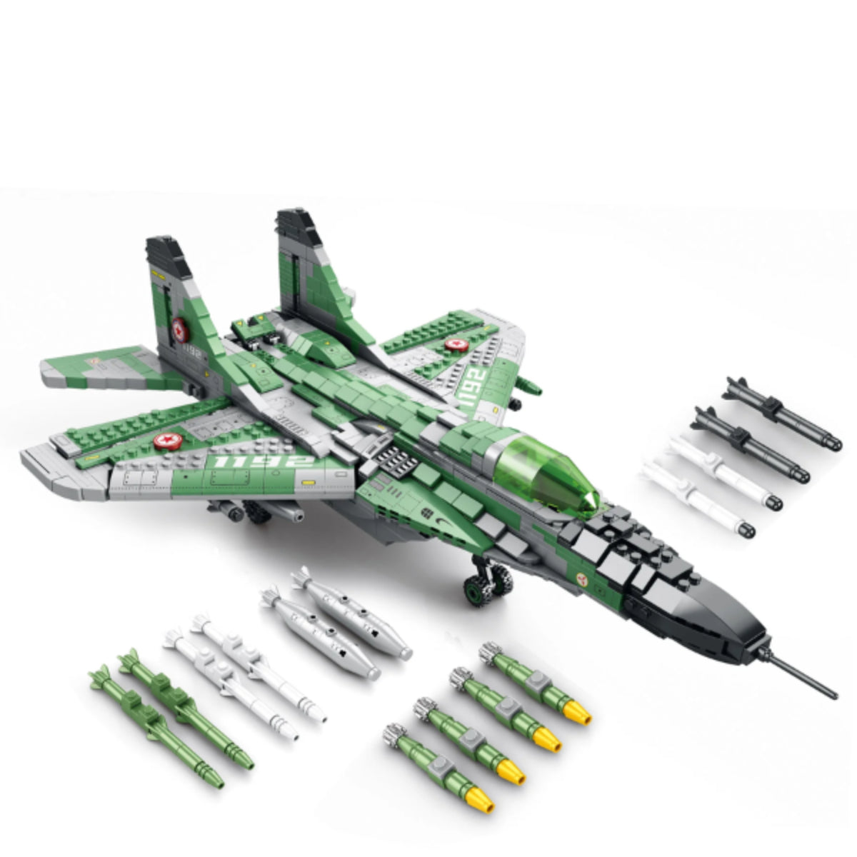 Reobrix 33024 Kampfjet Klemmbaustein Flugzeug 1387 Teile ab 14