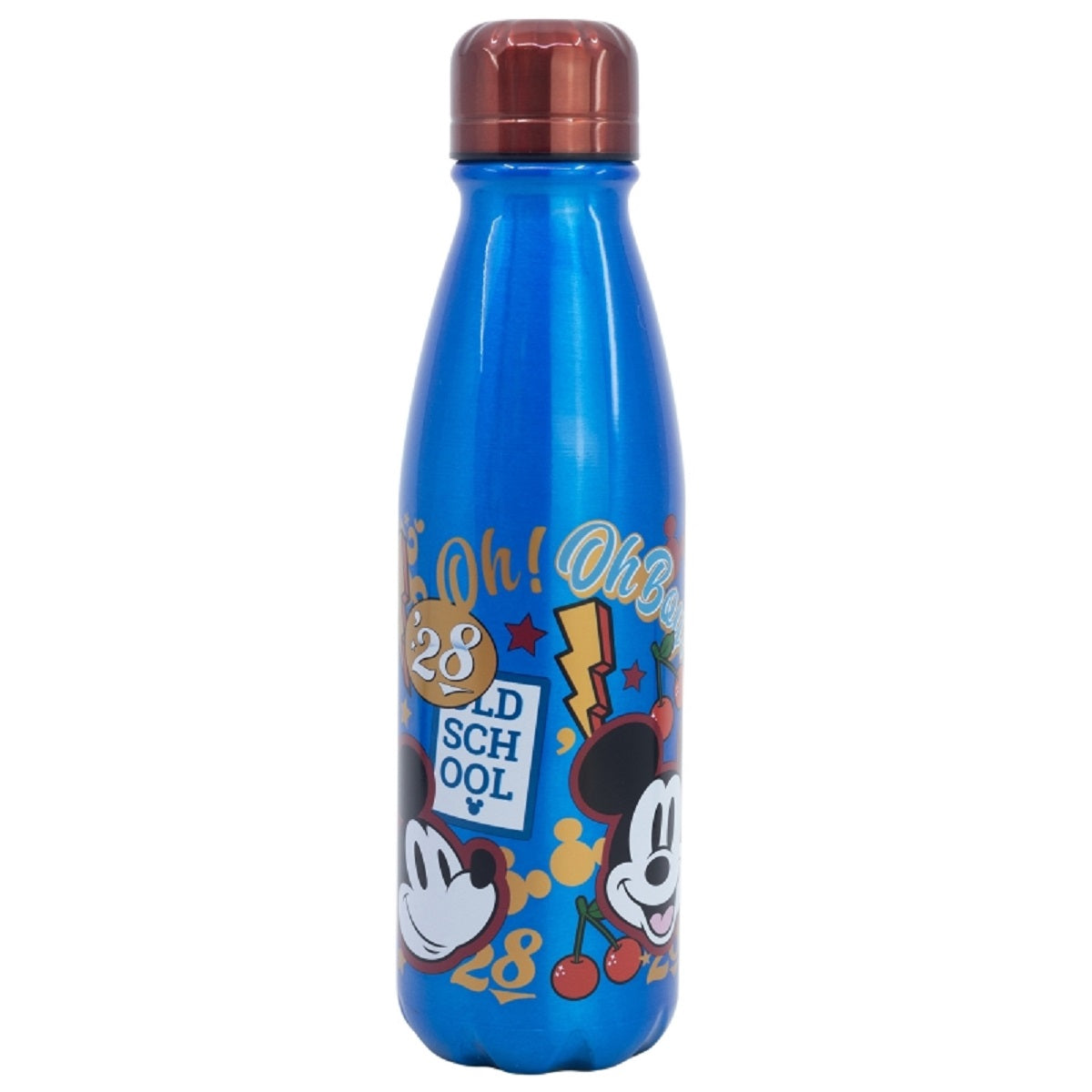 Disney Mickey Trinkflasche Aluminium, 600 ml, mit Sicherheitsverschluss