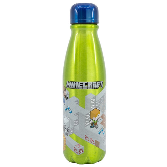 Minecraft Isometric Aluminium Flasche 600 ml Praktisch für Schule und Freizeit