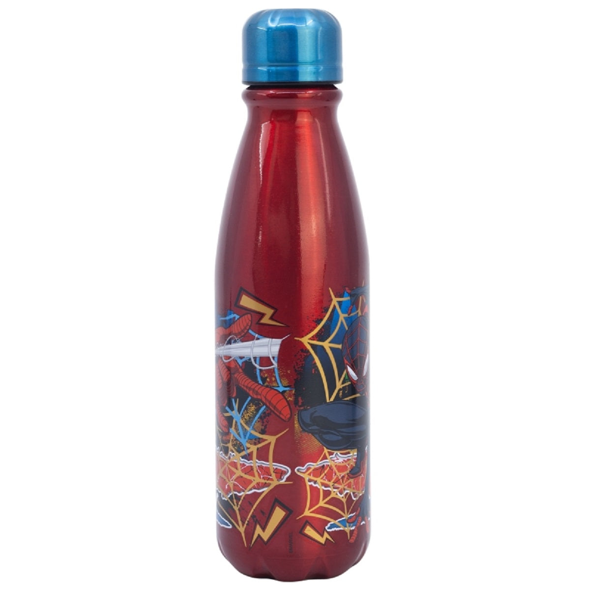 Spiderman Trinkflasche Aluminium, 600 ml, mit Sicherheitsverschluss