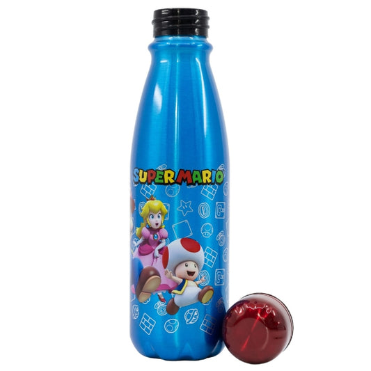 SUPER MARIO Aluminium Flasche 600 ml – Ideal für junge Abenteurer