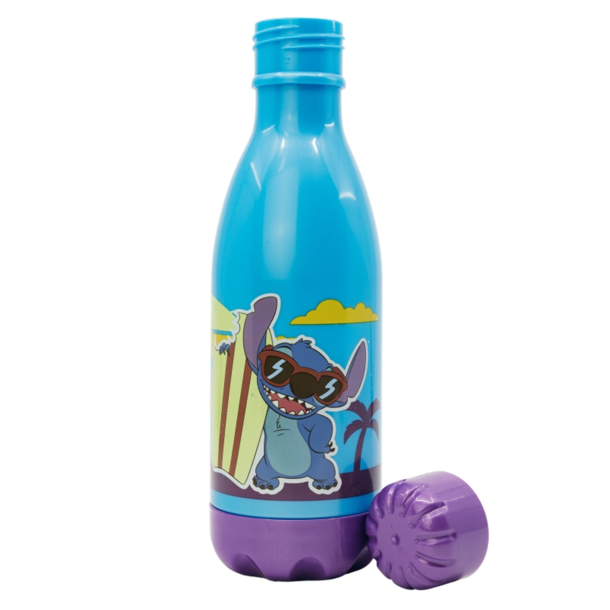 Lilo & Stitch Trinkflasche 560 ml Kinderflasche mit Trinkhalm & Druckverschluss