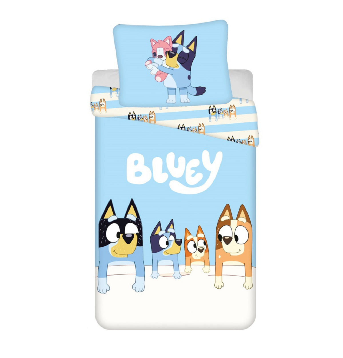 Bluey Bettwäsche-Set aus Baumwolle - 140 x 200 cm + 70 x 90 cm