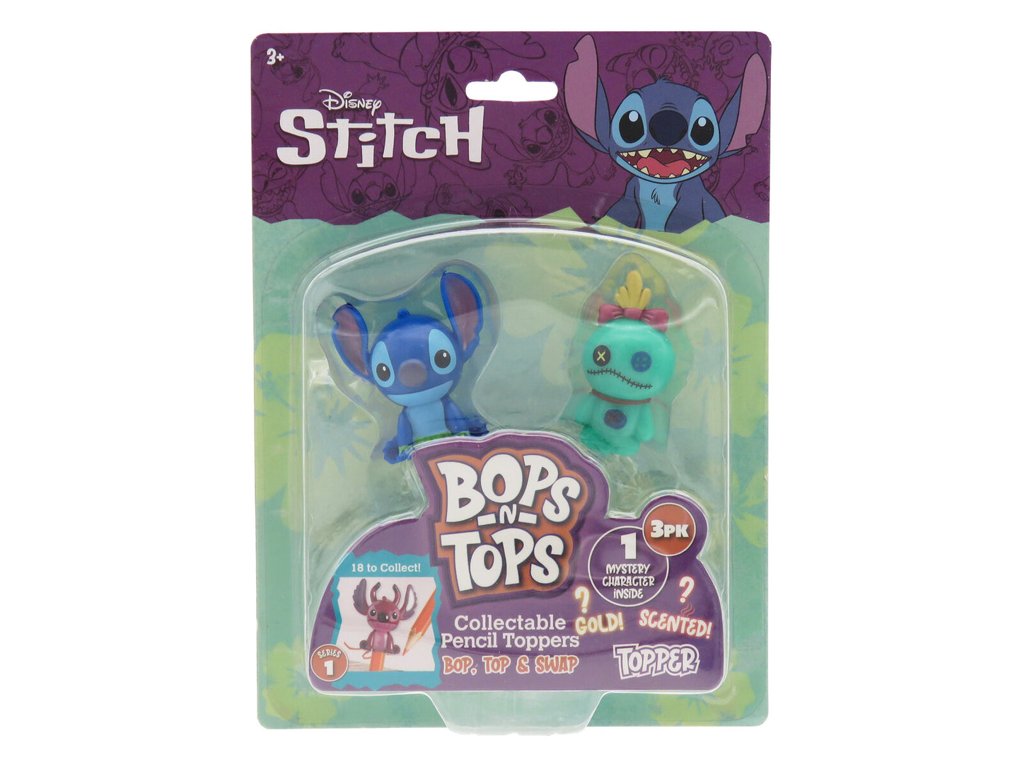 Disney Lilo & Stitch Stiftaufsatz Überraschungsset 3 Figuren Sammelfiguren