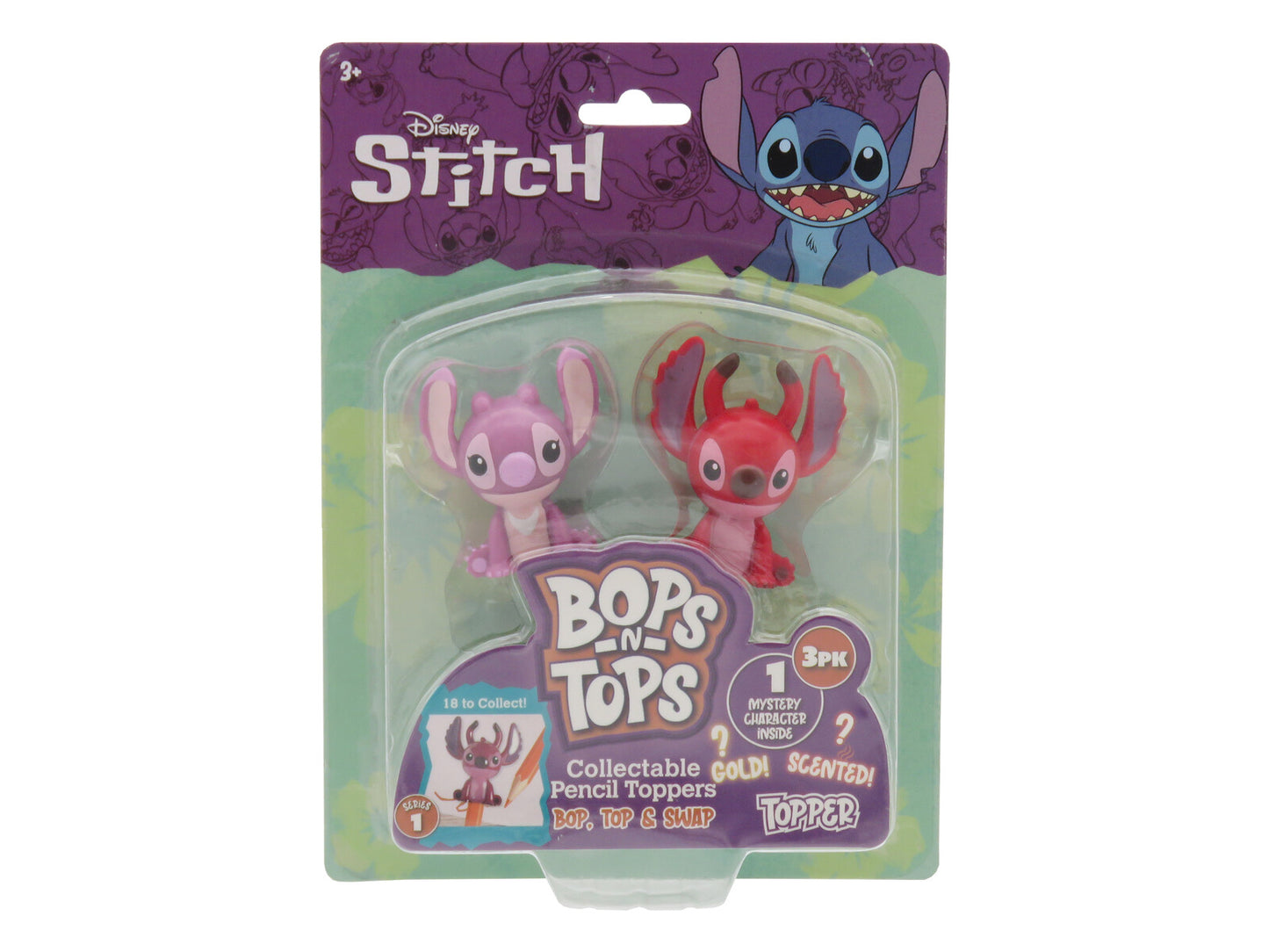 Disney Lilo & Stitch Stiftaufsatz Überraschungsset 3 Figuren Sammelfiguren