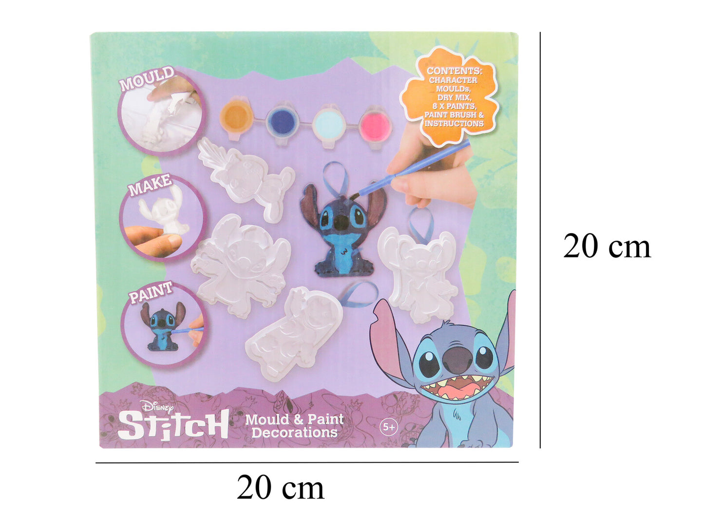 Lilo & Stitch Bastelset Kinder Kreativset zum Formen und Bemalen mit 5 Formen