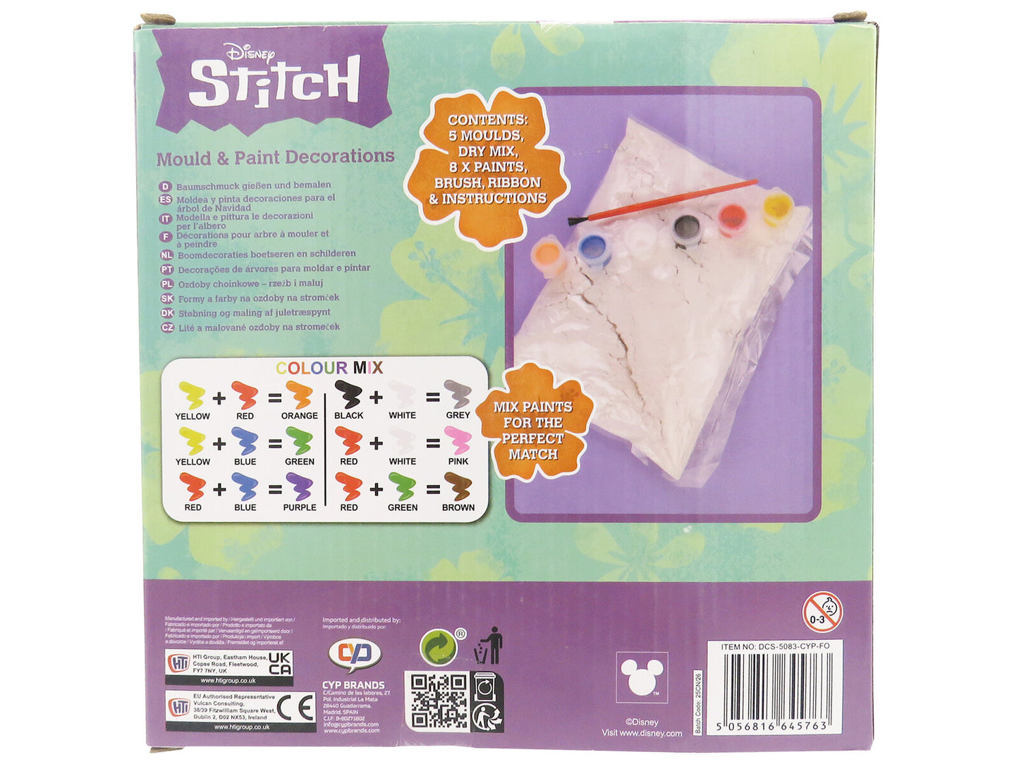 Lilo & Stitch Bastelset Kinder Kreativset zum Formen und Bemalen mit 5 Formen