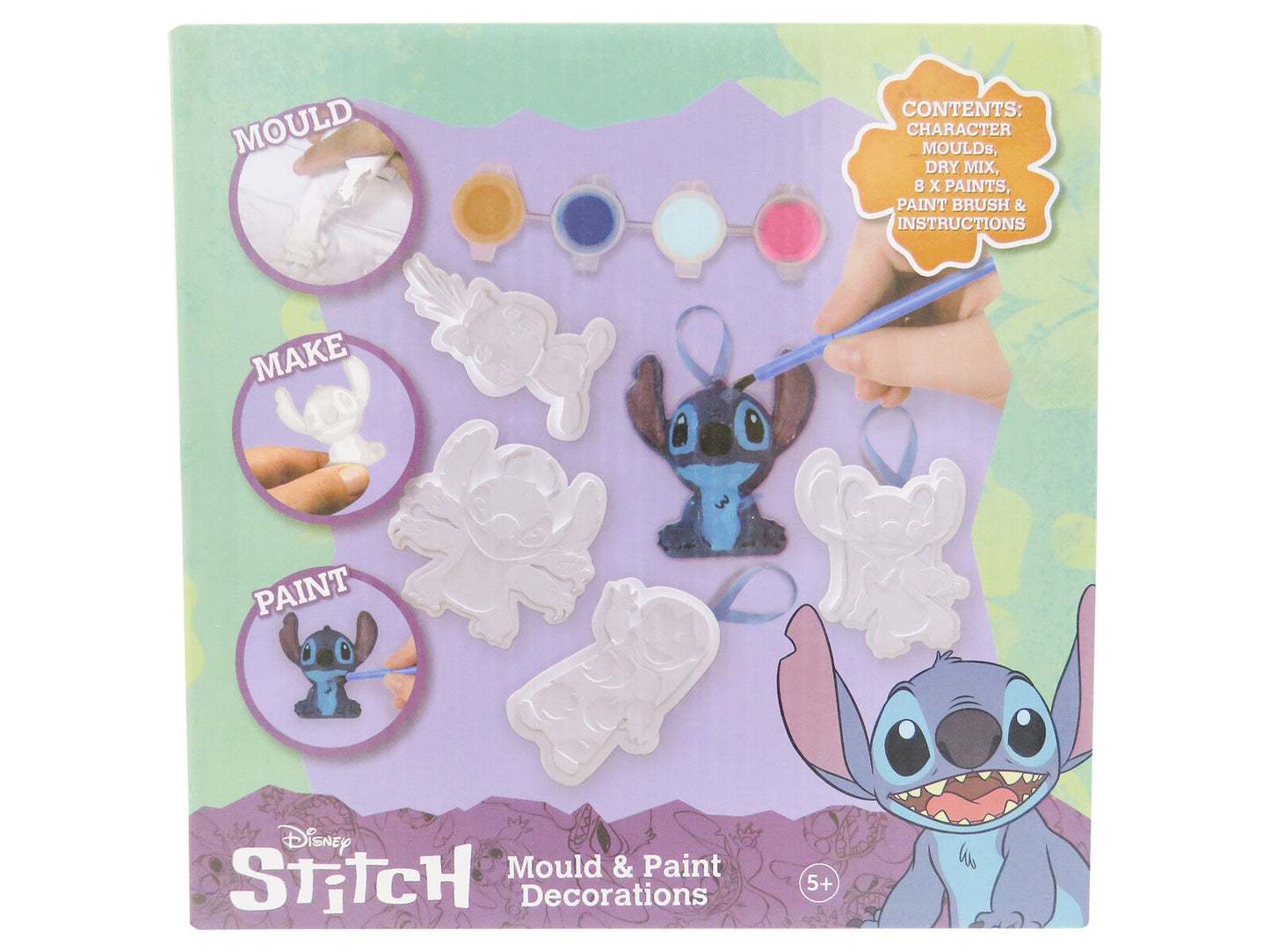 Lilo & Stitch Bastelset Kinder Kreativset zum Formen und Bemalen mit 5 Formen
