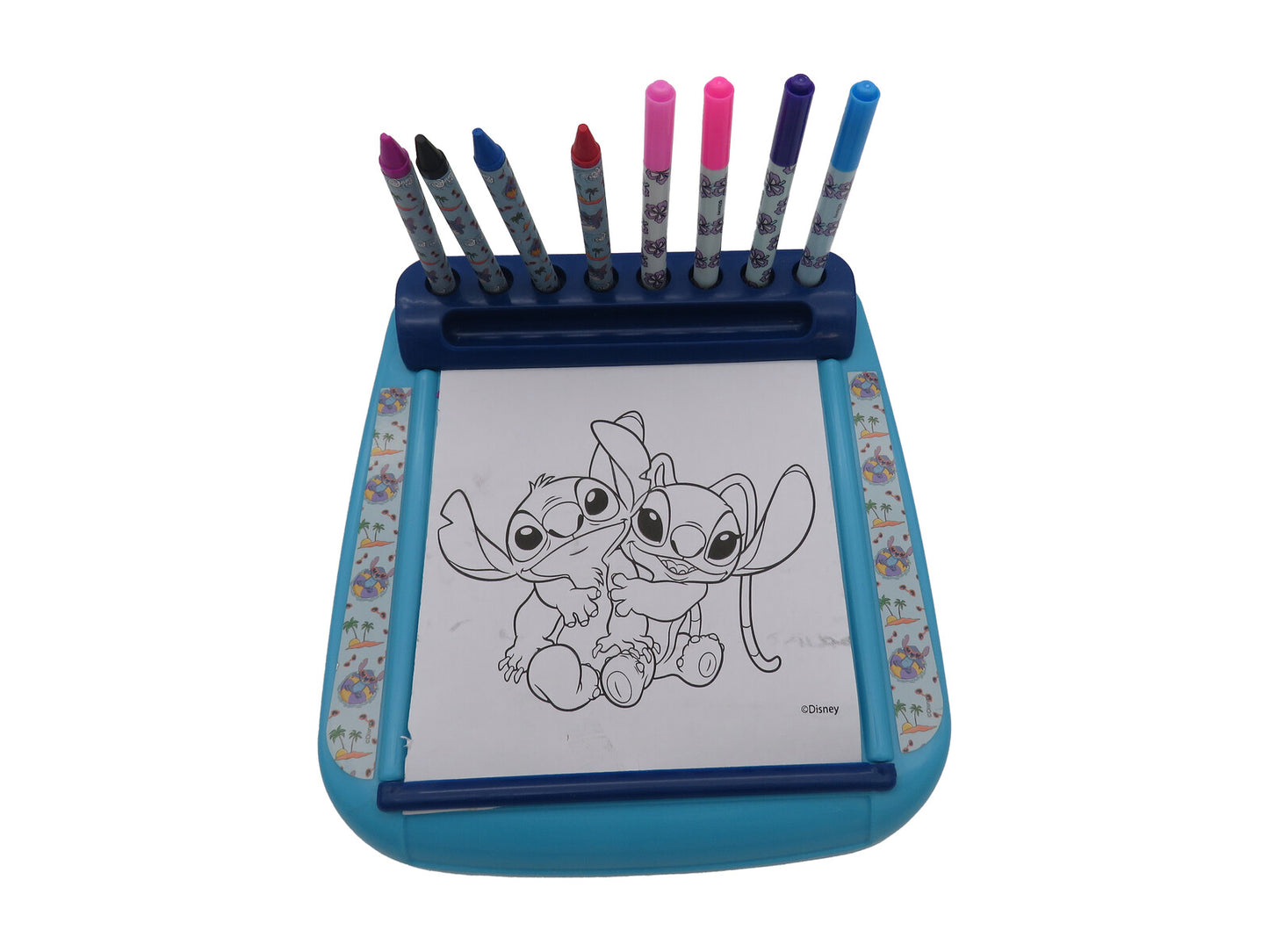 Disney LIlo & Stitch Zeichenstation Malset mit Papierrolle, Stiften und Aufklebervorlagen