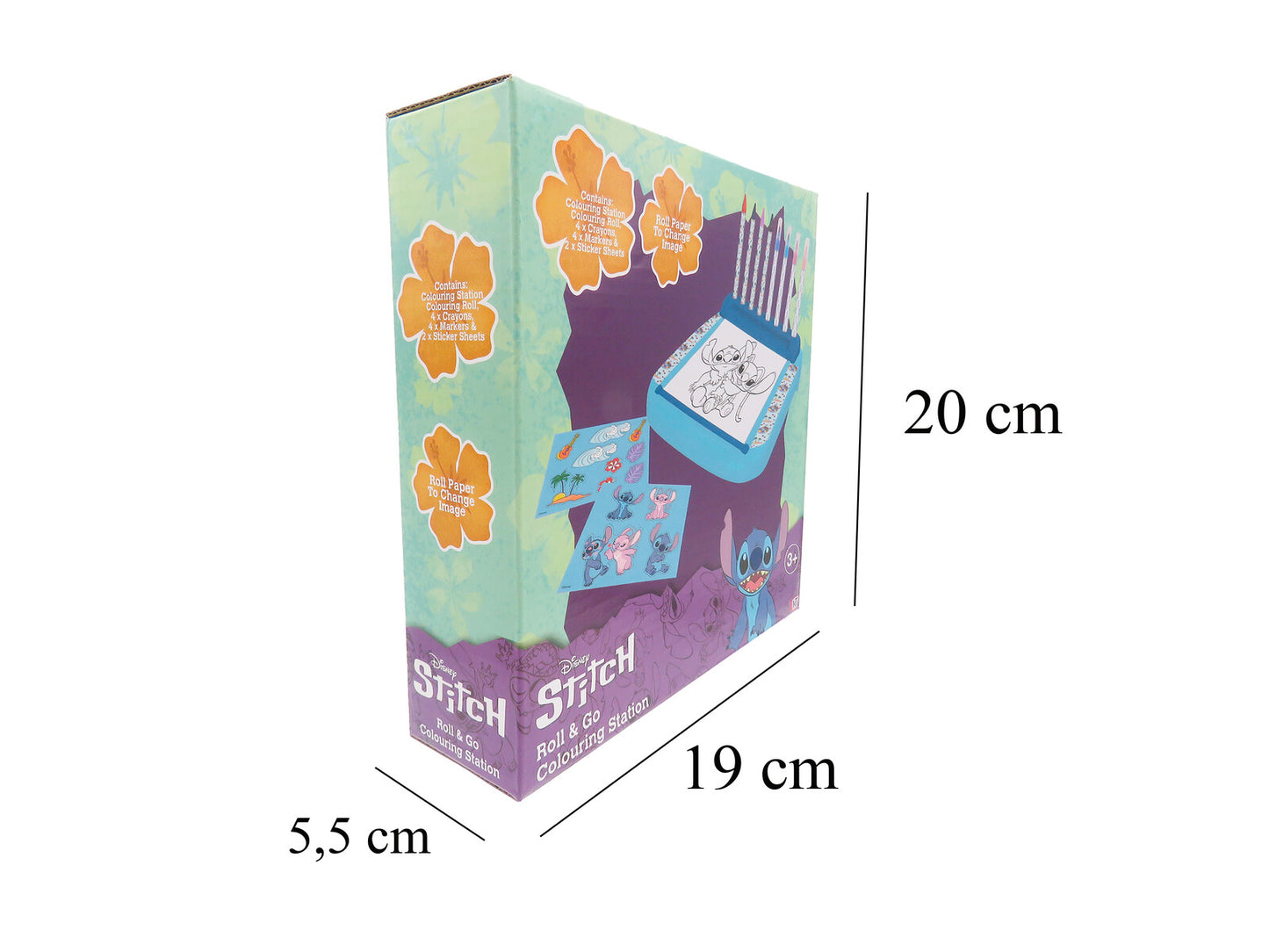 Disney LIlo & Stitch Zeichenstation Malset mit Papierrolle, Stiften und Aufklebervorlagen