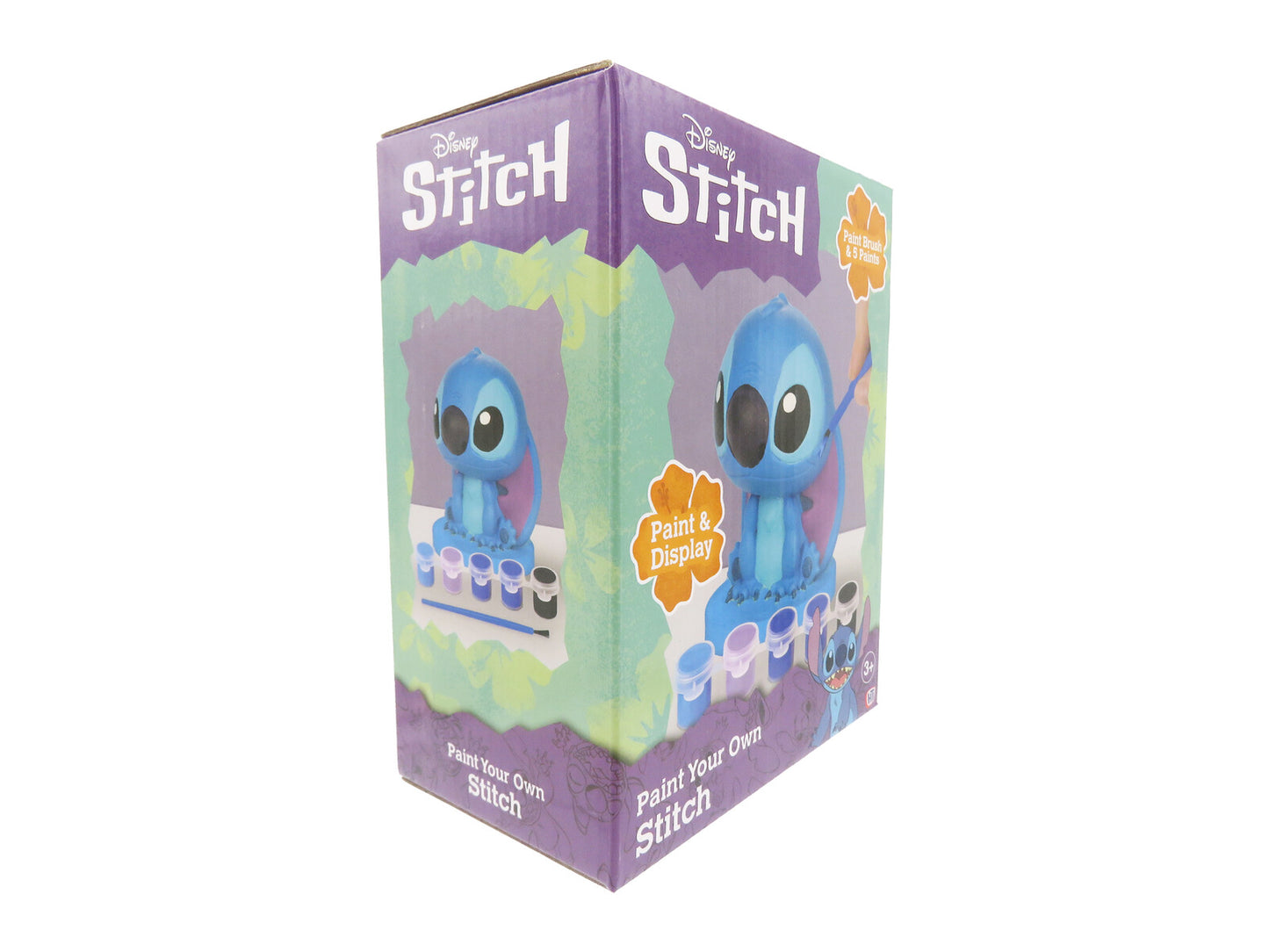 Lilo & Stitch Gipsfigur zum Bemalen Kinder Bastelset mit 5 Farben und Pinsel
