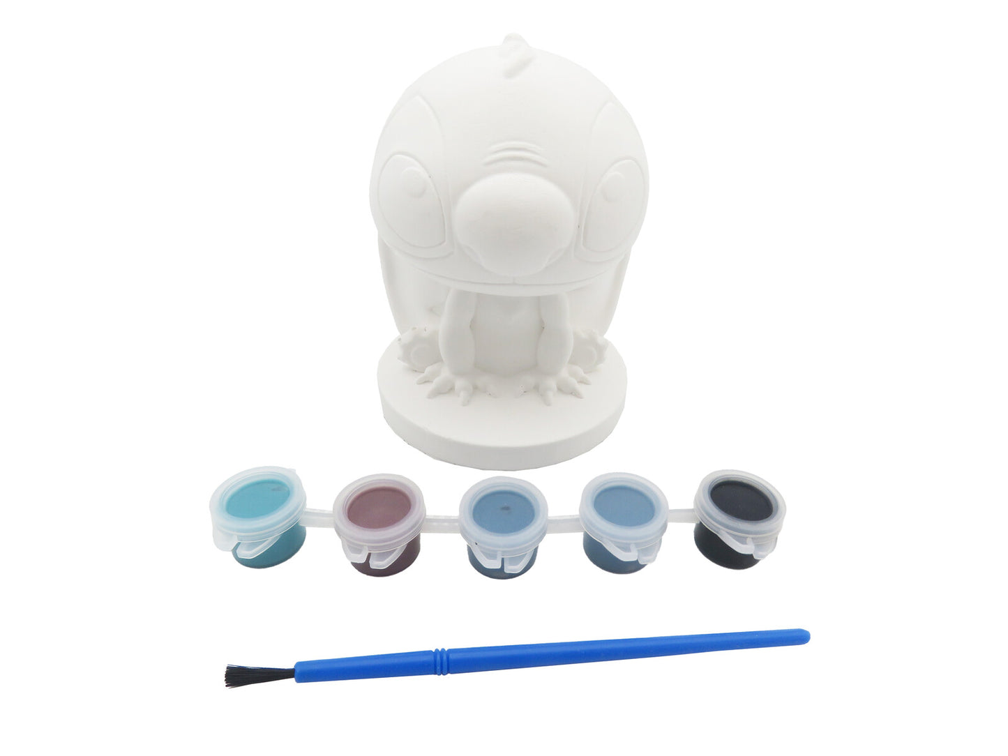 Lilo & Stitch Gipsfigur zum Bemalen Kinder Bastelset mit 5 Farben und Pinsel