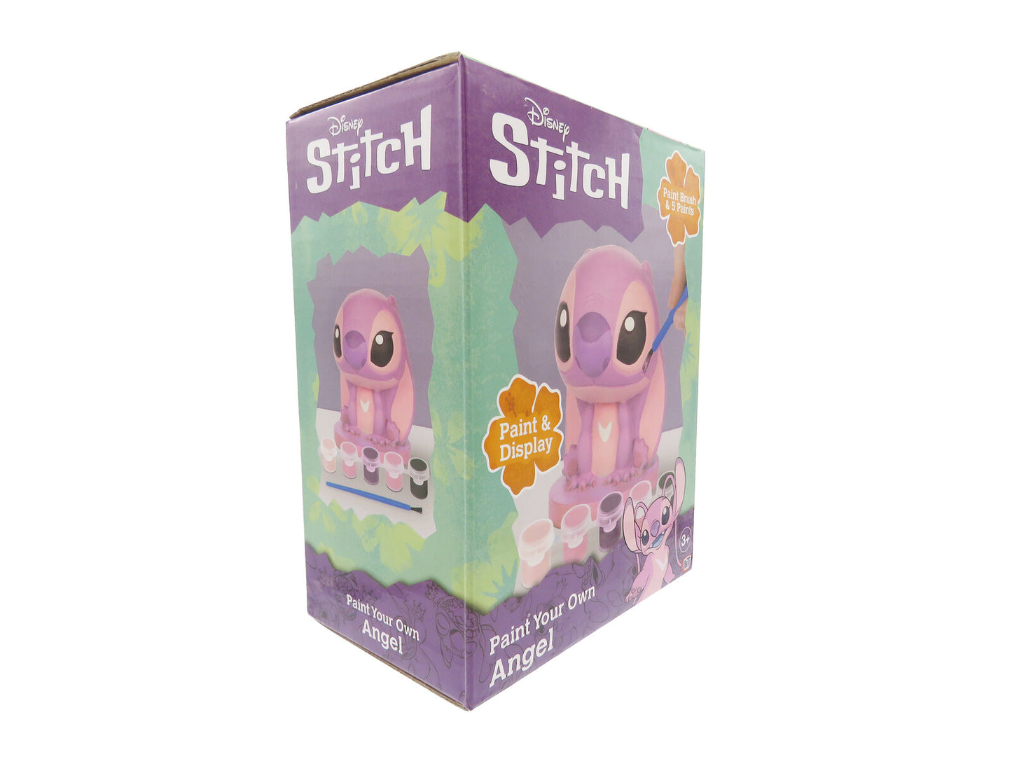 Lilo & Stitch Gipsfigur zum Bemalen Kinder Bastelset mit 5 Farben und Pinsel