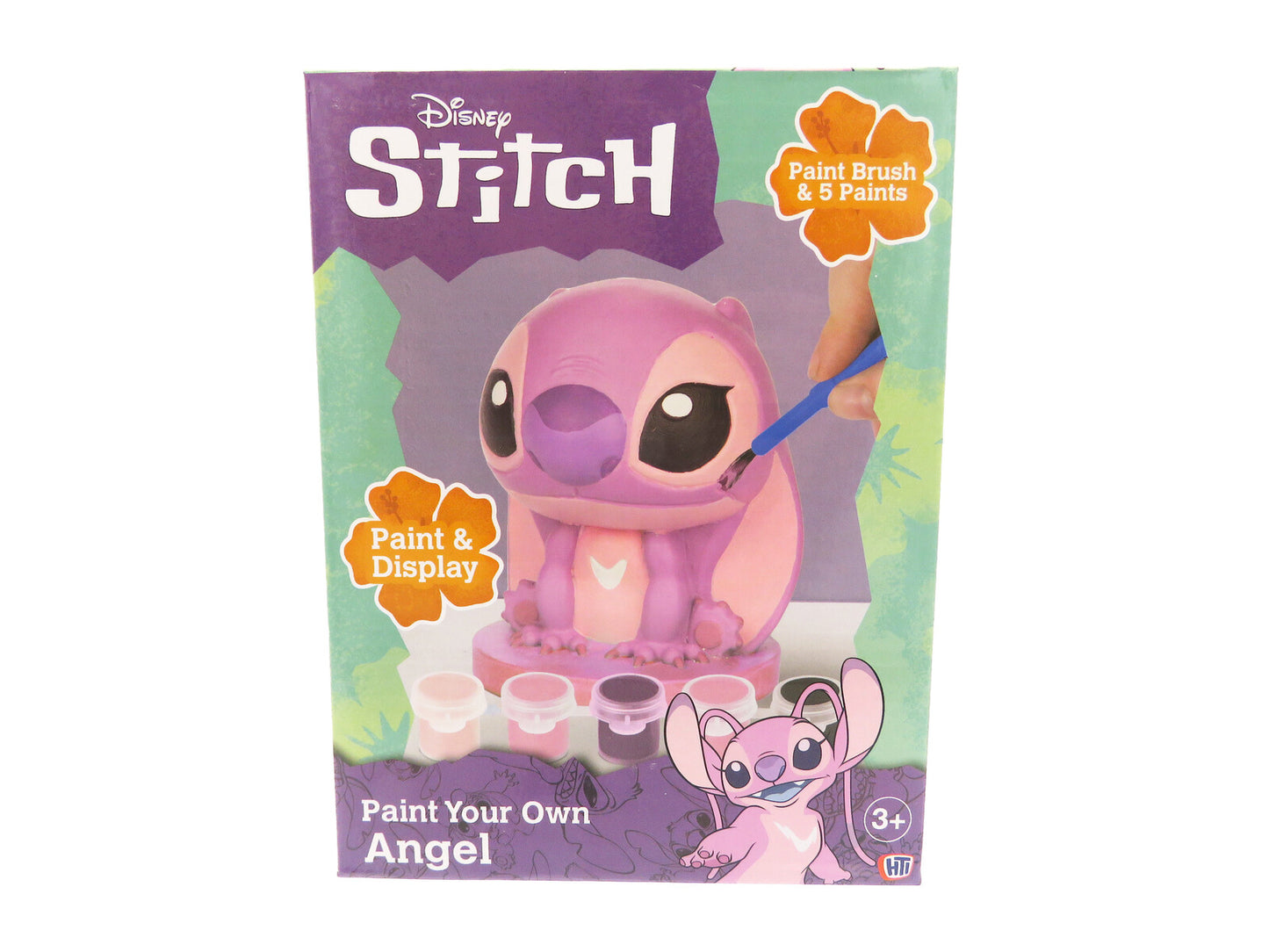 Lilo & Stitch Gipsfigur zum Bemalen Kinder Bastelset mit 5 Farben und Pinsel