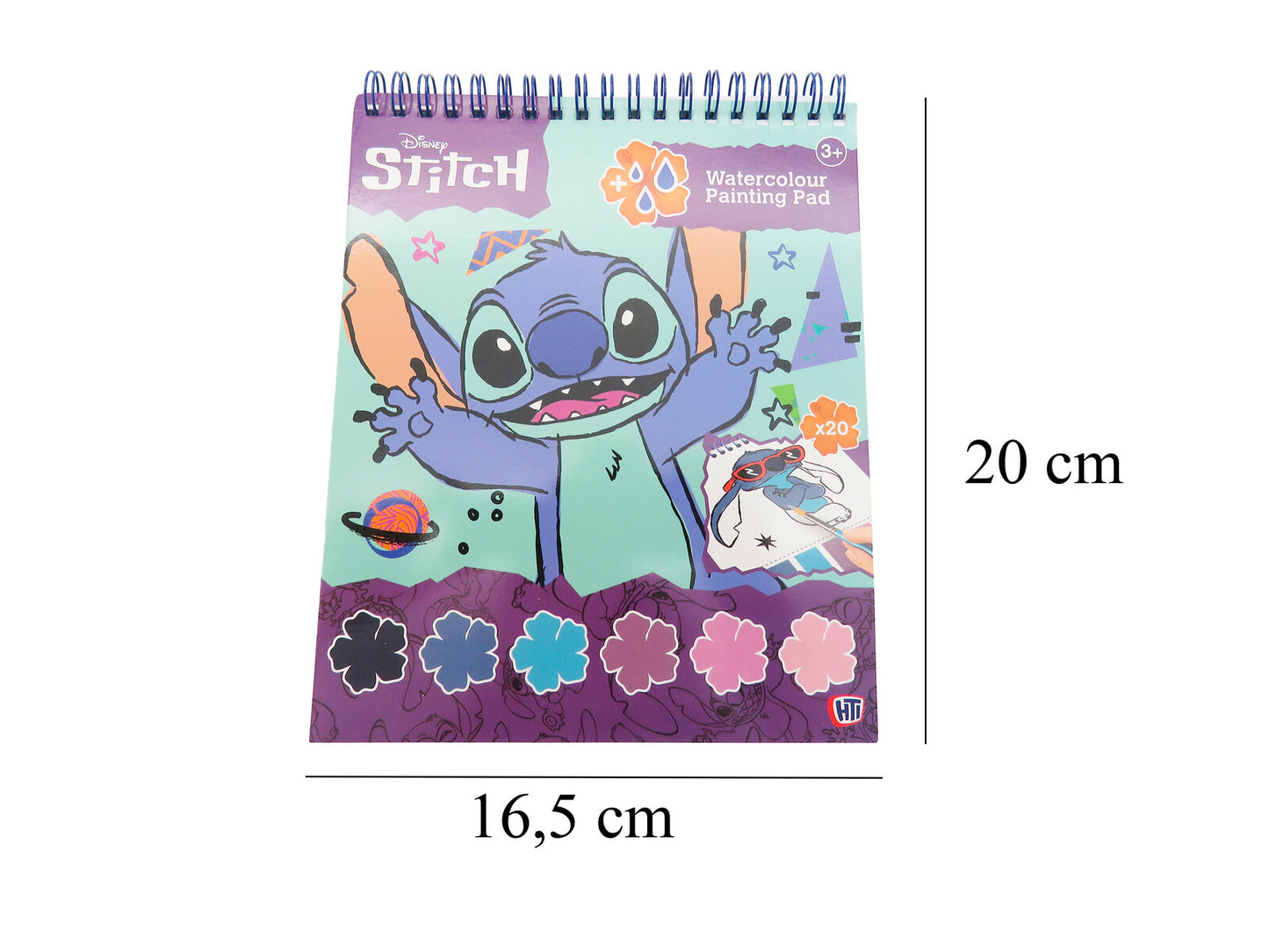Disney Lilo & Stitch Malblock mit Wasserfarben und Pinsel