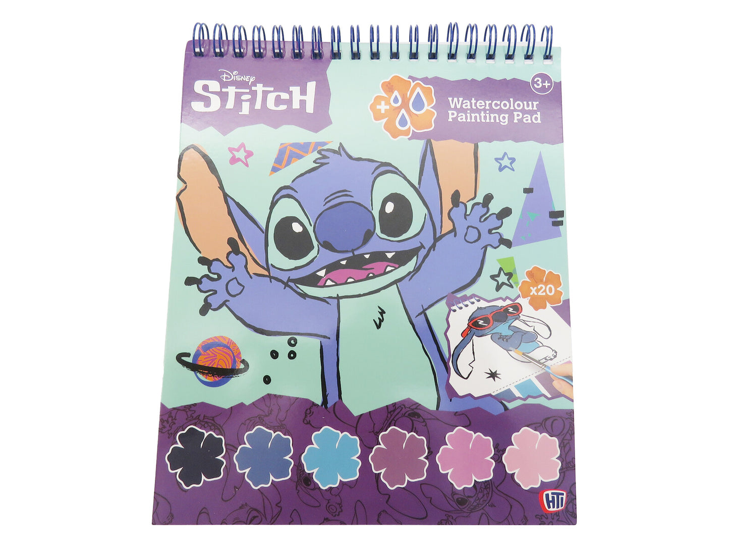 Disney Lilo & Stitch Malblock mit Wasserfarben und Pinsel