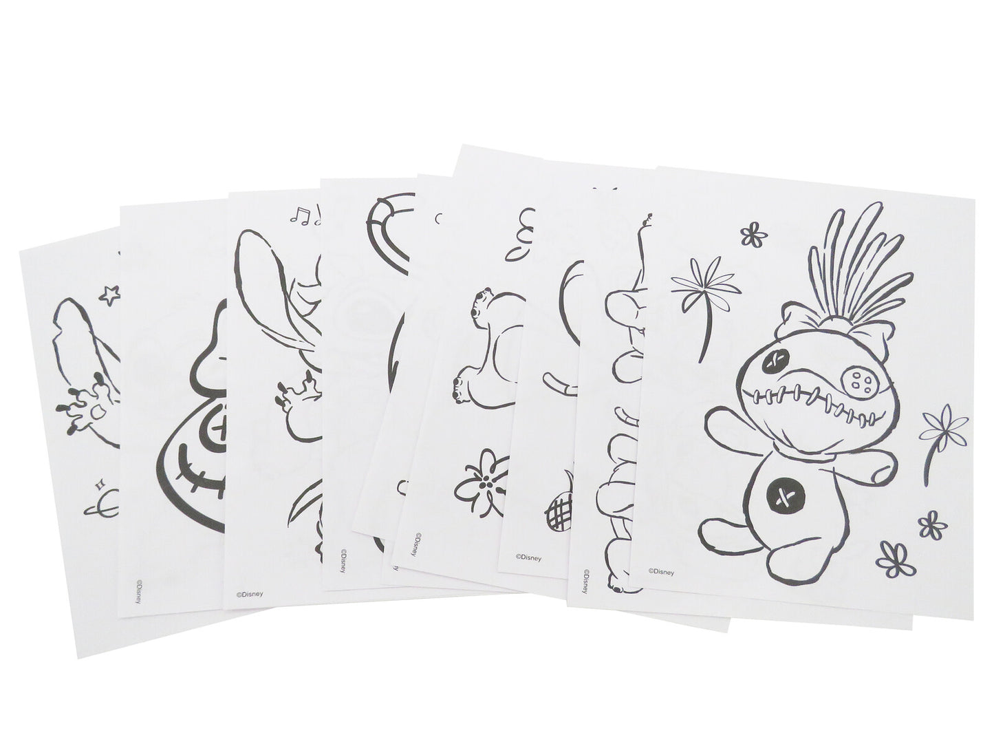 Disney Lilo & Stitch Malset für Kinder mit 12 Malblättern, 6 Buntstiften, Labyrinth und Aufklebern