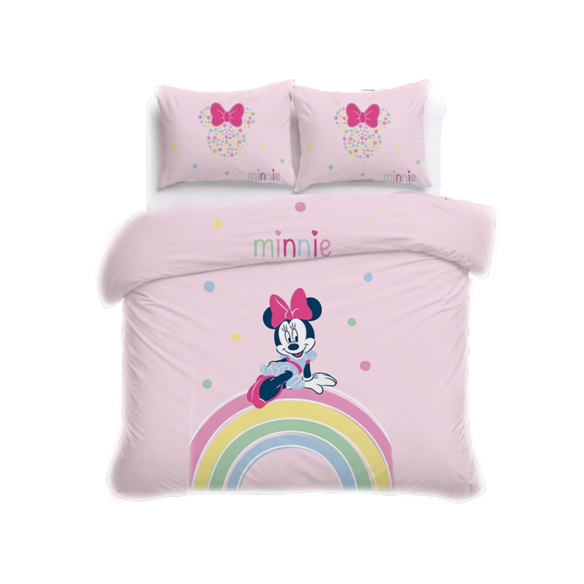 Disney Minnie Mouse Bettwäsche Set 140 × 200 cm mit Kissenbezug 65x65 cm