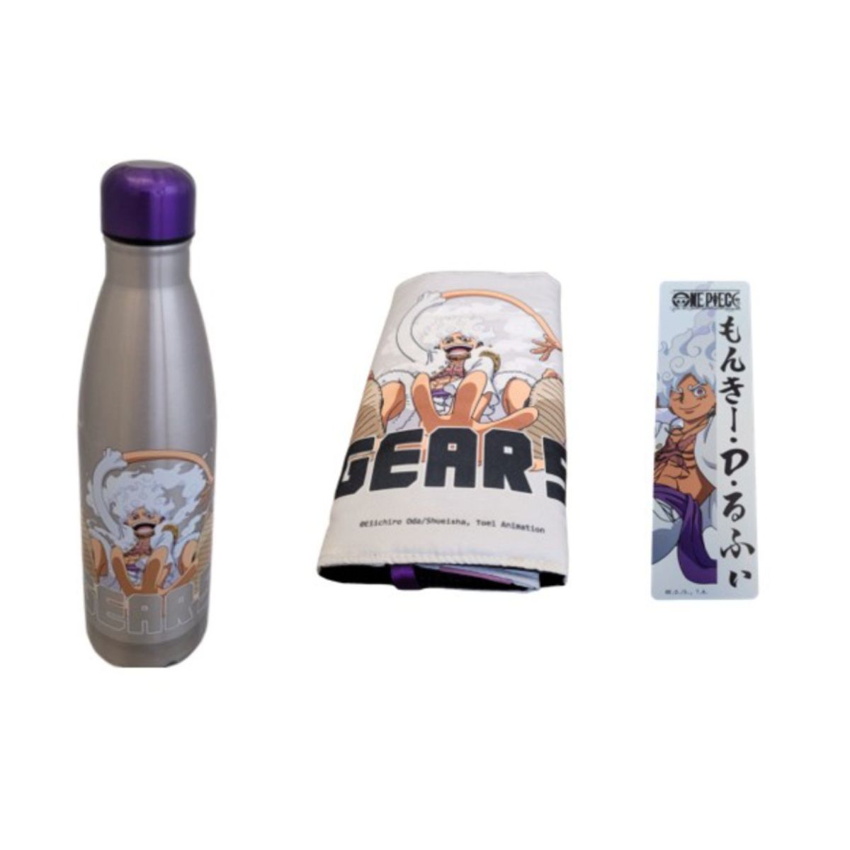 One Piece Geschenkset Thermosflasche mit Manga Schutzhülle und Lesezeichen