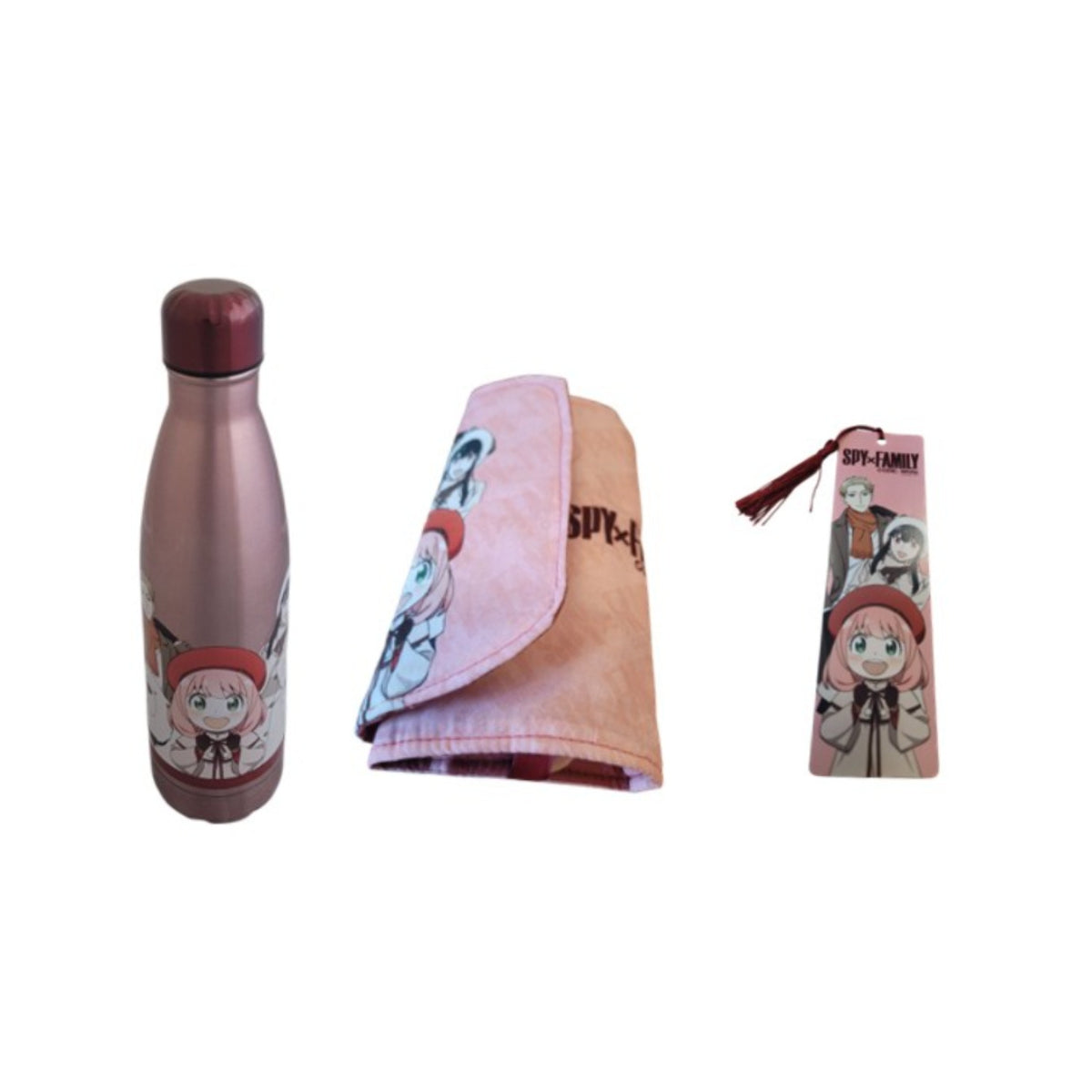Spy x Family Geschenkset Thermosflasche mit Manga Schutzhülle und Lesezeichen