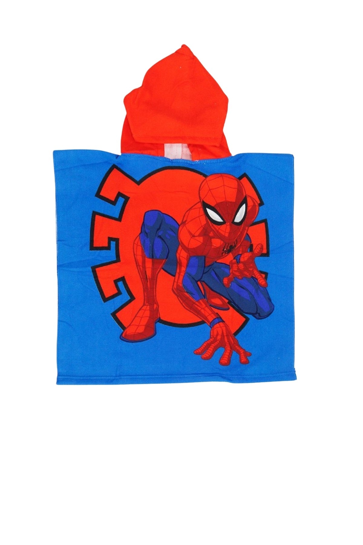 Spiderman Kinder Badeponcho mit Kapuze aus Polyester 55 x 110 cm
