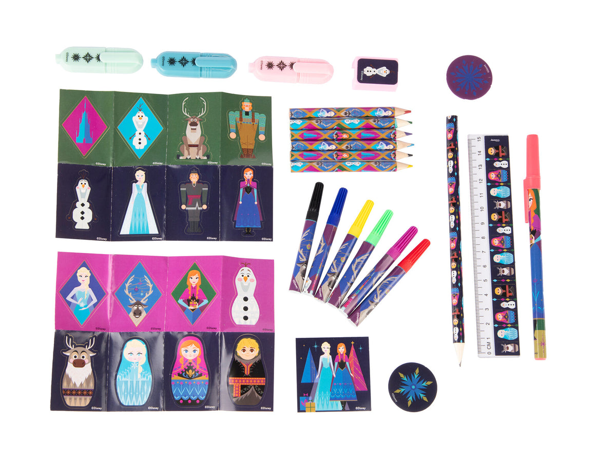 Disney Frozen Adventskalender mit 24 Überraschungen Zubehör Mini Spielzeug und Deko für Weihnachten