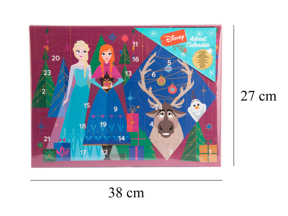 Disney Frozen Adventskalender mit 24 Überraschungen Zubehör Mini Spielzeug und Deko für Weihnachten