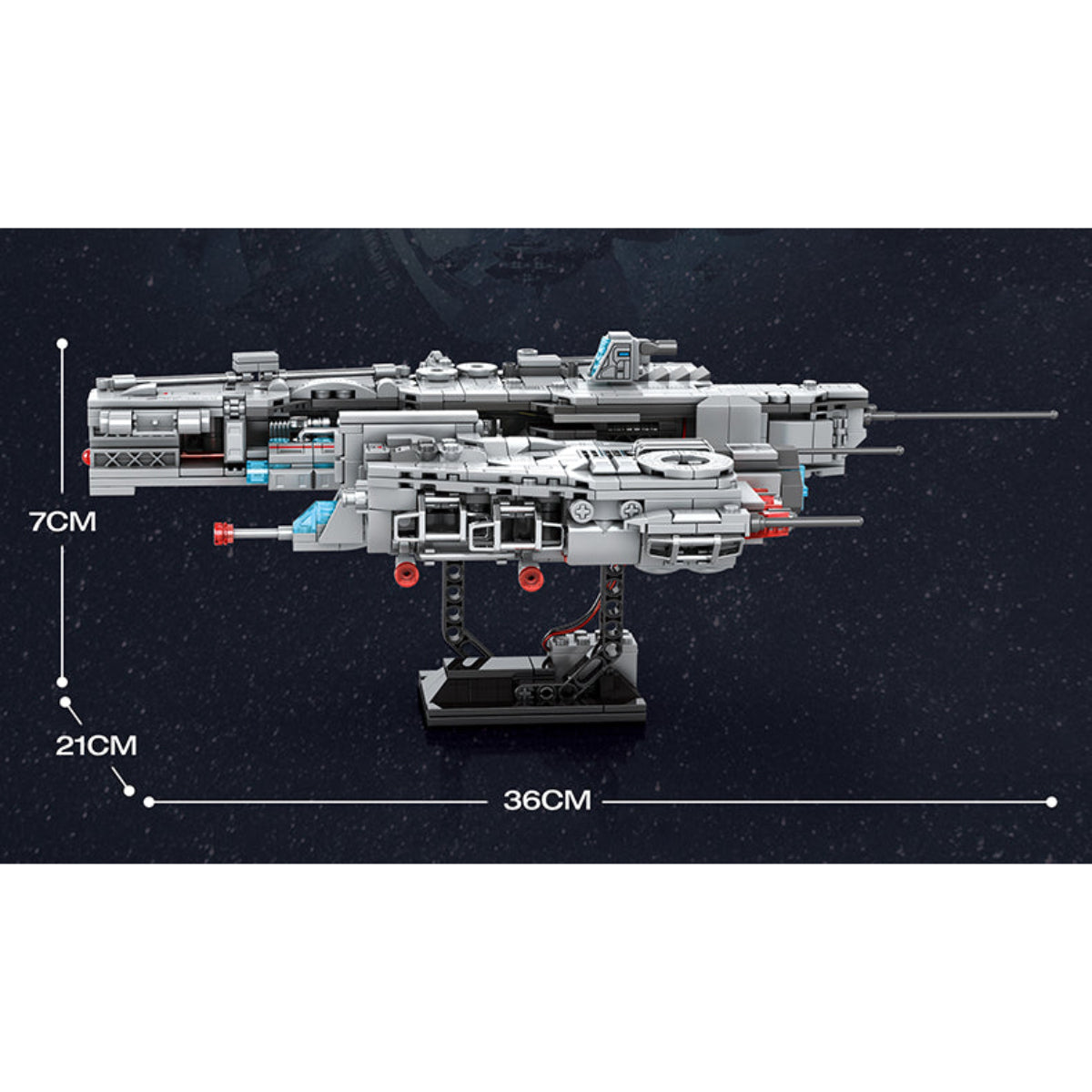 Reobrix 787 Raumjäger Modell 846 Teile 36 cm mit Licht ab 14