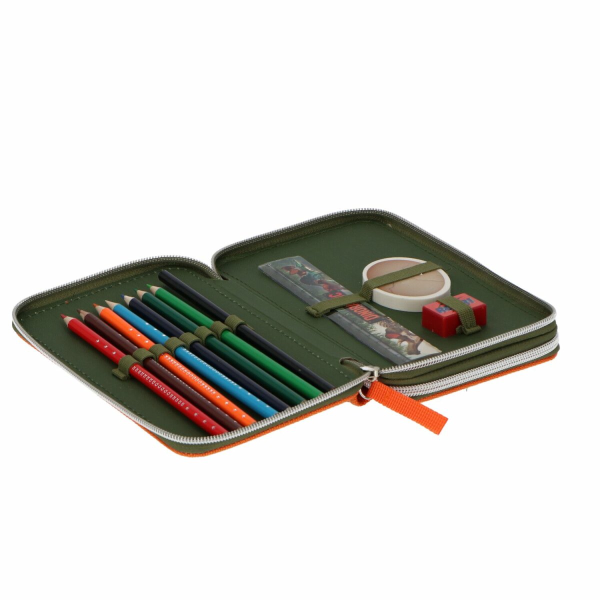 Dinorassic Federmappe Kinder-Etui Gefülltes Federmäppchen für Kinder Perfekt für die Schule 20x13x5 cm