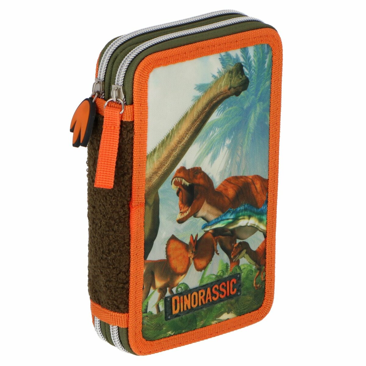 Dinorassic Federmappe Kinder-Etui Gefülltes Federmäppchen für Kinder Perfekt für die Schule 20x13x5 cm