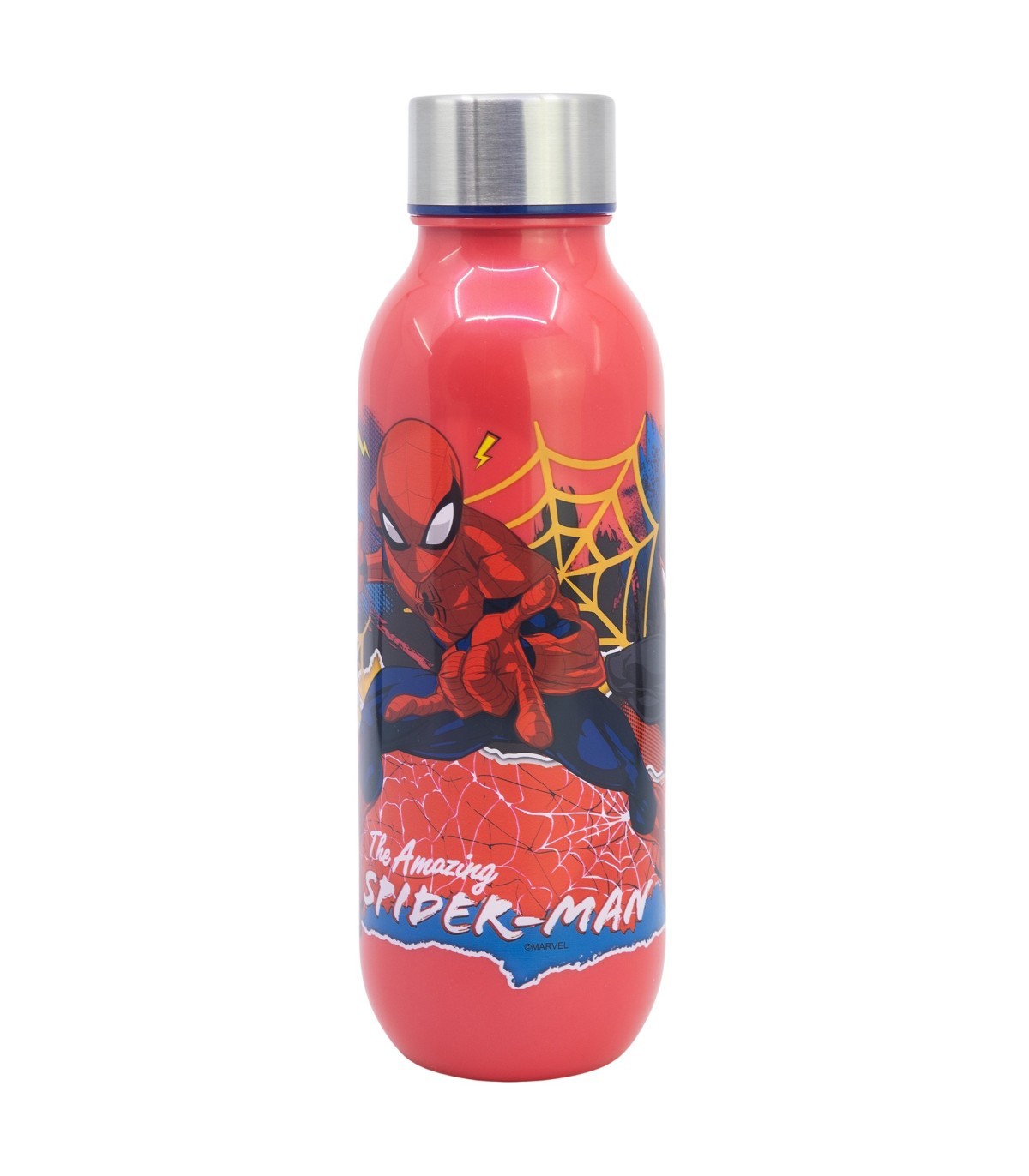 Spiderman Trinkflasche 640 ml Kinder Wasserflasche mit Schraubdeckel