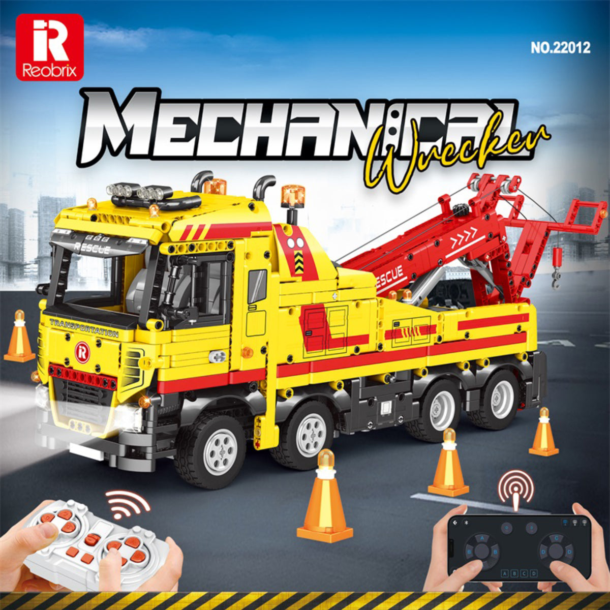 Reobrix 22012 Abschleppwagen Klemmbaustein RC LKW Modell 1910 Teile ab 14