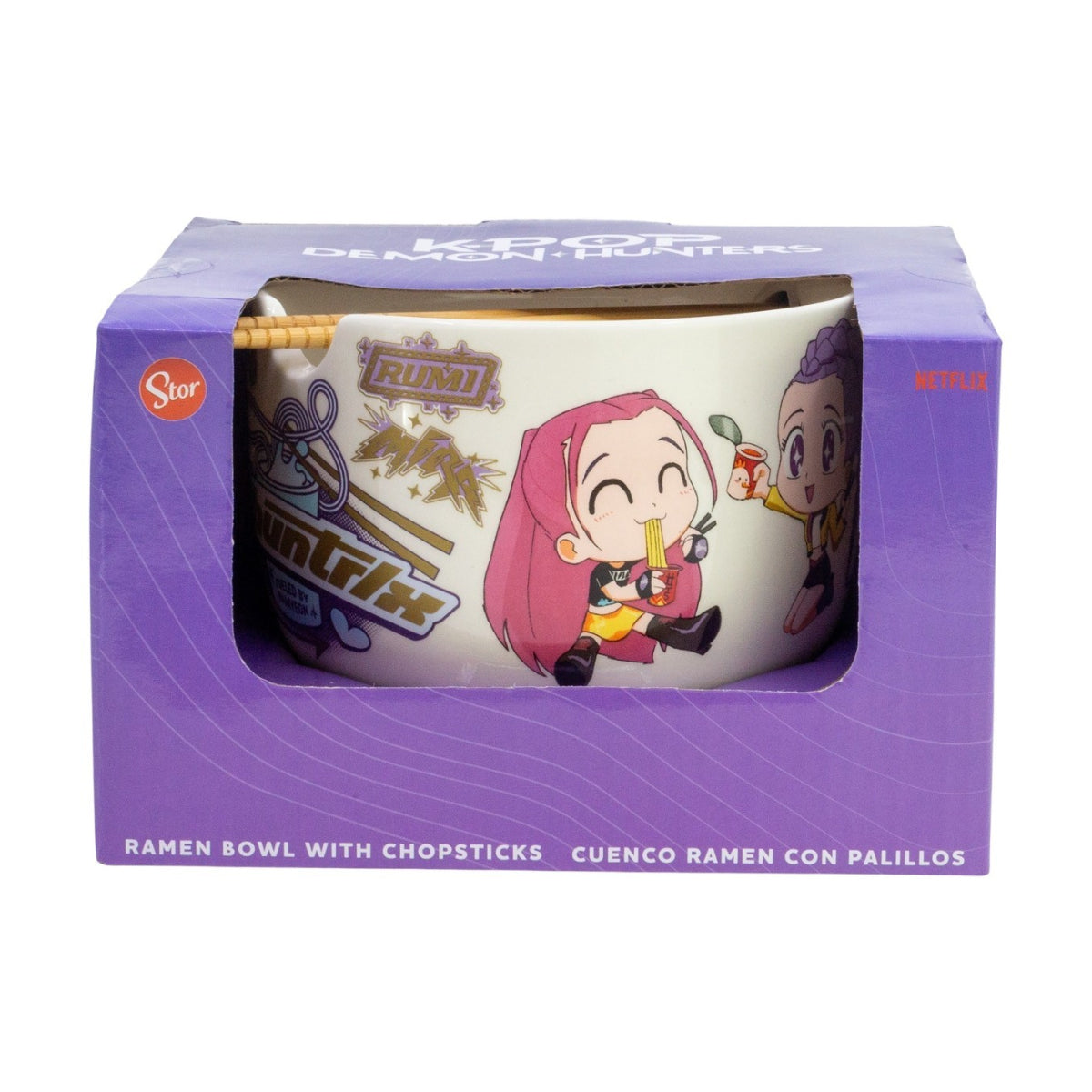 KPop Demon Hunters Ramen Schüssel 2515 ml mit Stäbchen Geschenkbox