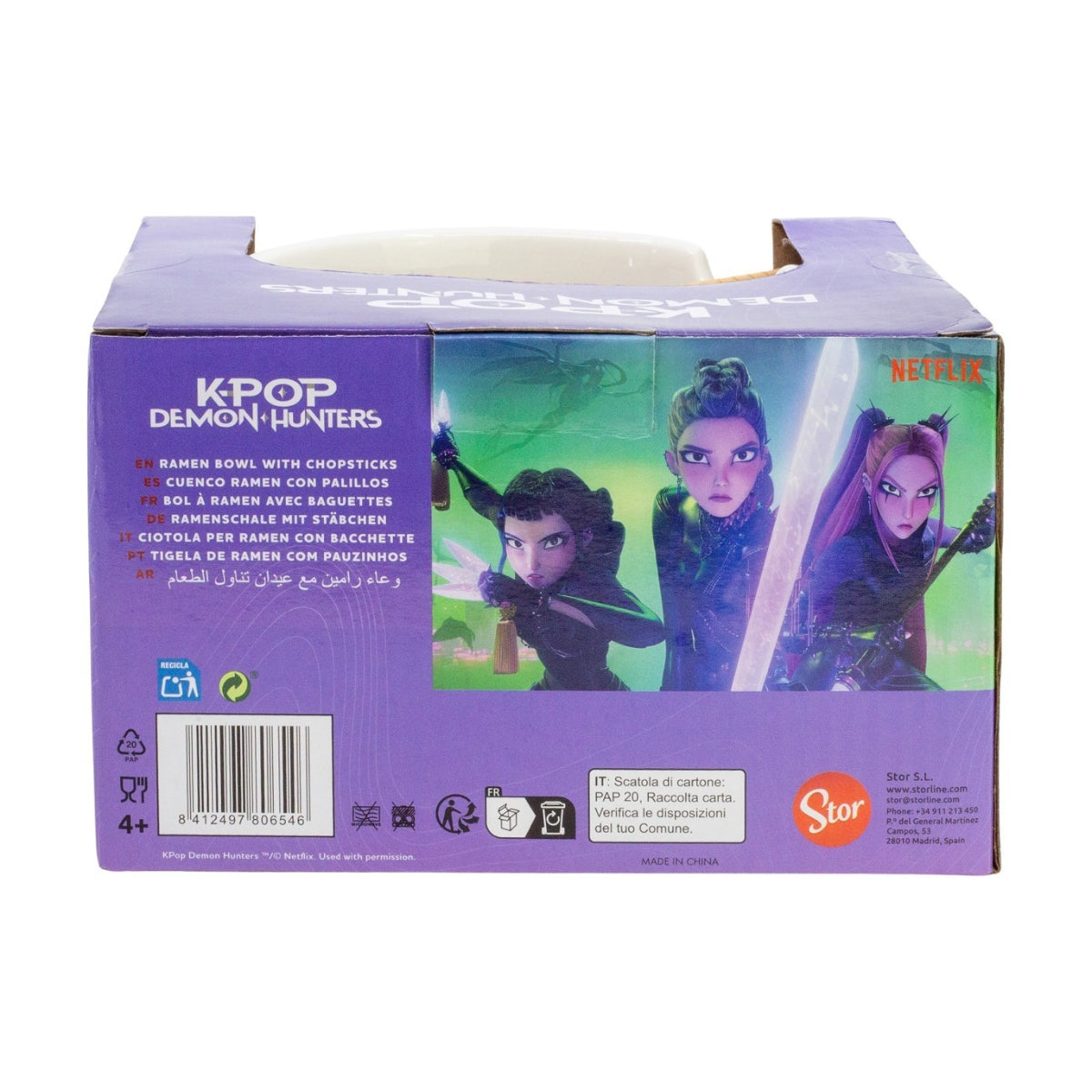 KPop Demon Hunters Ramen Schüssel 2515 ml mit Stäbchen Geschenkbox