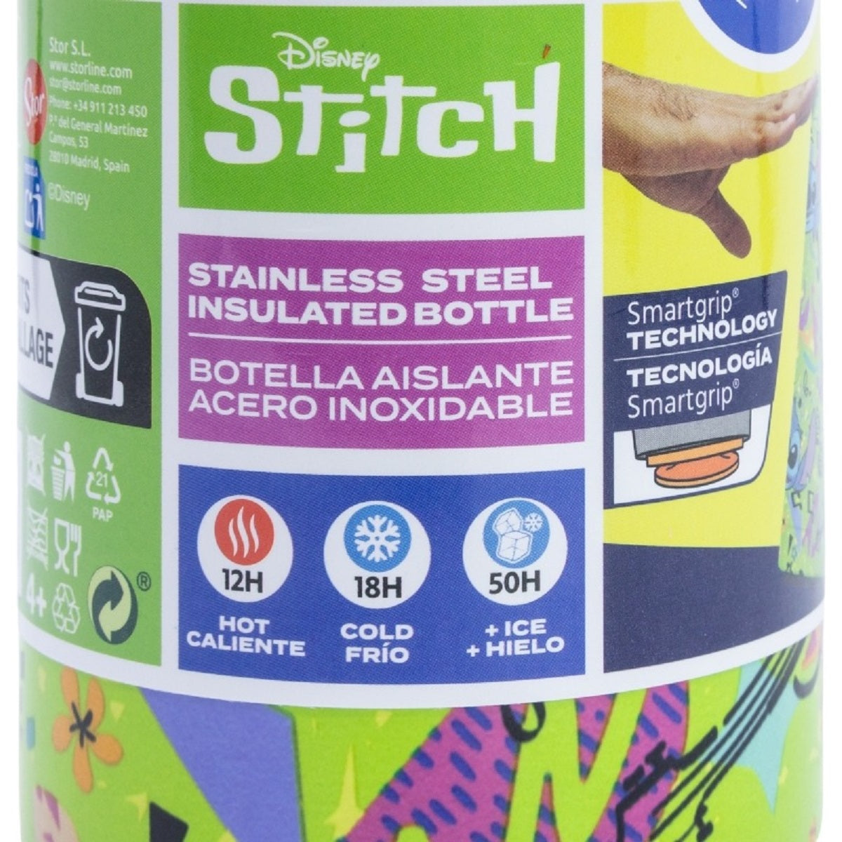 Lilo & Stitch Anti-Kipp Isolierte Edelstahl Trinkflasche Thermotrinkflasche 515 ml