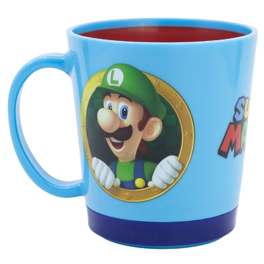 Super Mario Kippsicher Trinkbecher PP 410 ml – Drop Safe Plastikbecher mit Smartgrip-System