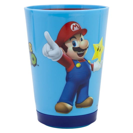 Super Mario Kippsicher Trinkbecher PP 470 ml Drop Safe Plastikbecher mit Smartgrip-System