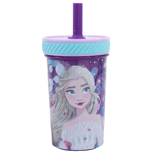 Disney Frozen Kippsicher Trinkbecher PP 370 ml – Drop Safe Plastikbecher mit Smartgrip-System