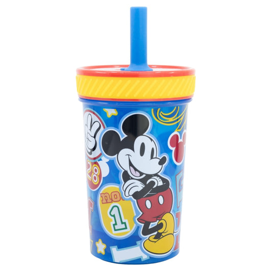 Disney Mickey Mouse Kippsicher Trinkbecher PP 370 ml – Drop Safe Plastikbecher mit Smartgrip-System