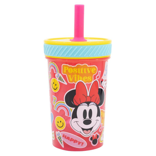 Disney Minnie Mouse Kippsicher Trinkbecher PP 370 ml – Drop Safe Plastikbecher mit Smartgrip-System