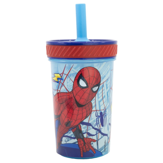 Spiderman Kippsicher Trinkbecher PP 370 ml – Drop Safe Plastikbecher mit Smartgrip-System