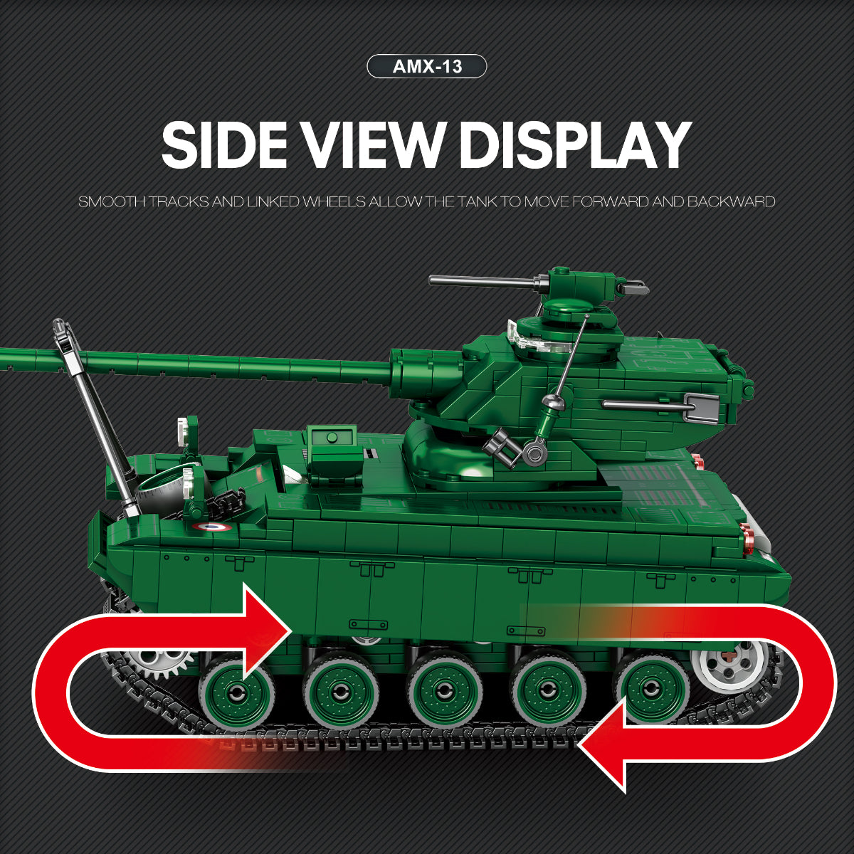 Reobrix 77033 AMX 13 Panzer Klemmbaustein Set 1037 Teile ab 14