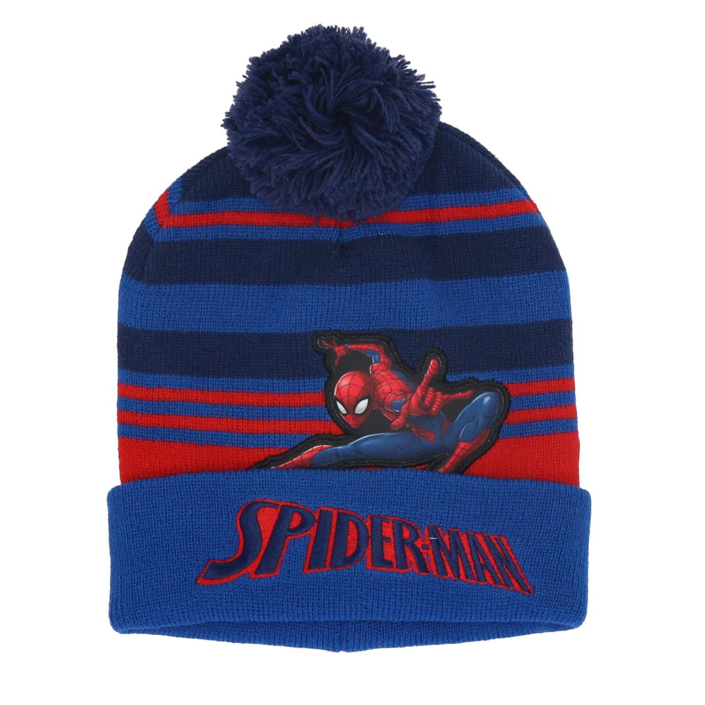 Spiderman Bommel-Mütze – Warme Wintermütze für Kinder Onesize