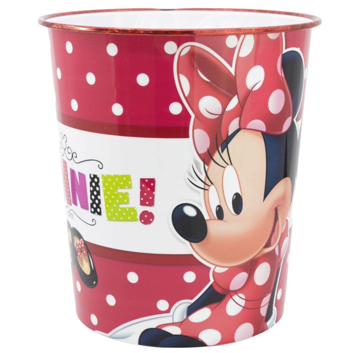 Disney Minnie Mouse 10 Lt Abfalleimer für Kinderzimmer mit fröhlichem Design