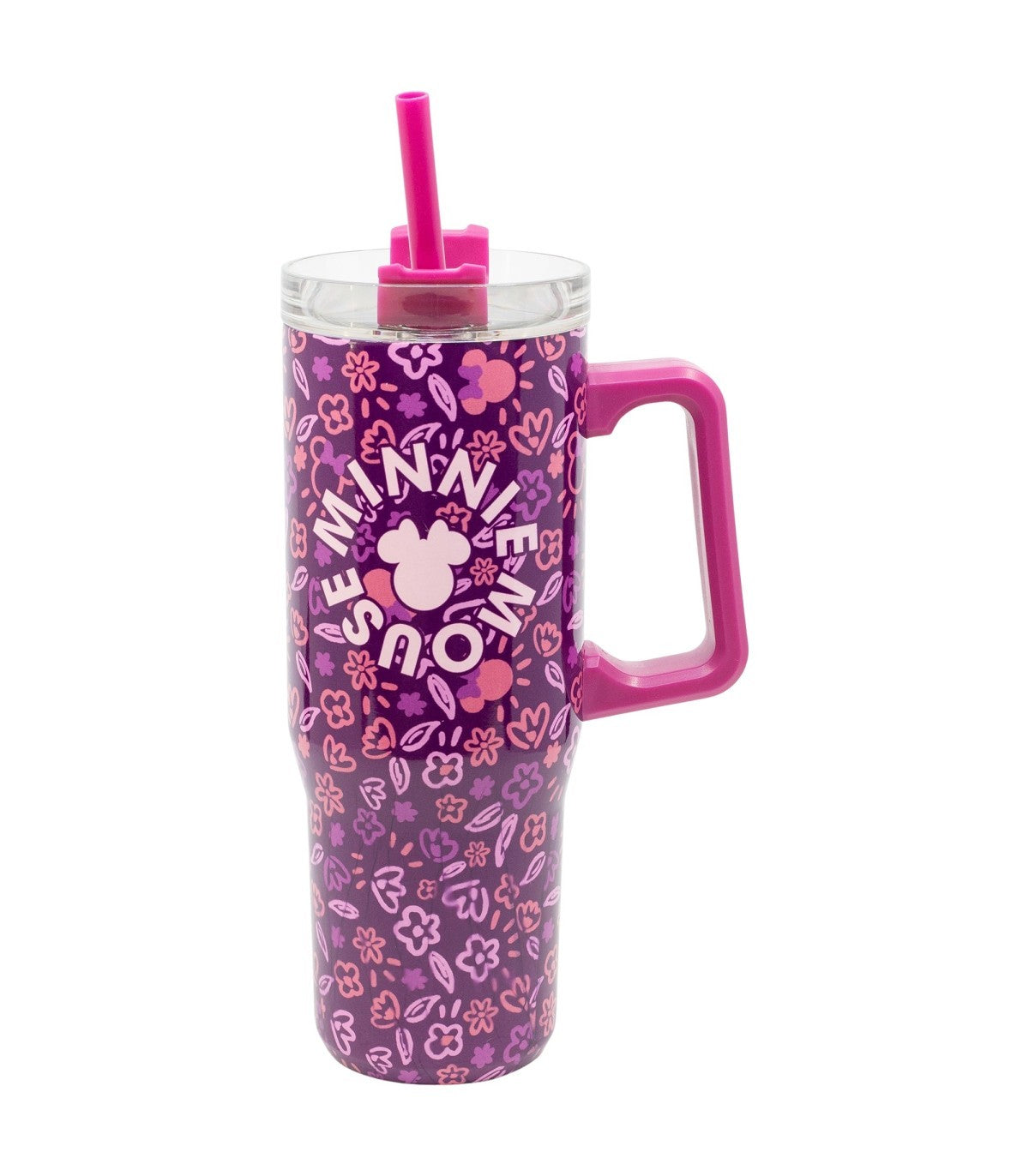 Disney Minnie Mouse XL Cool Mug 920 ml Edelstahl Thermobecher mit Strohhalm