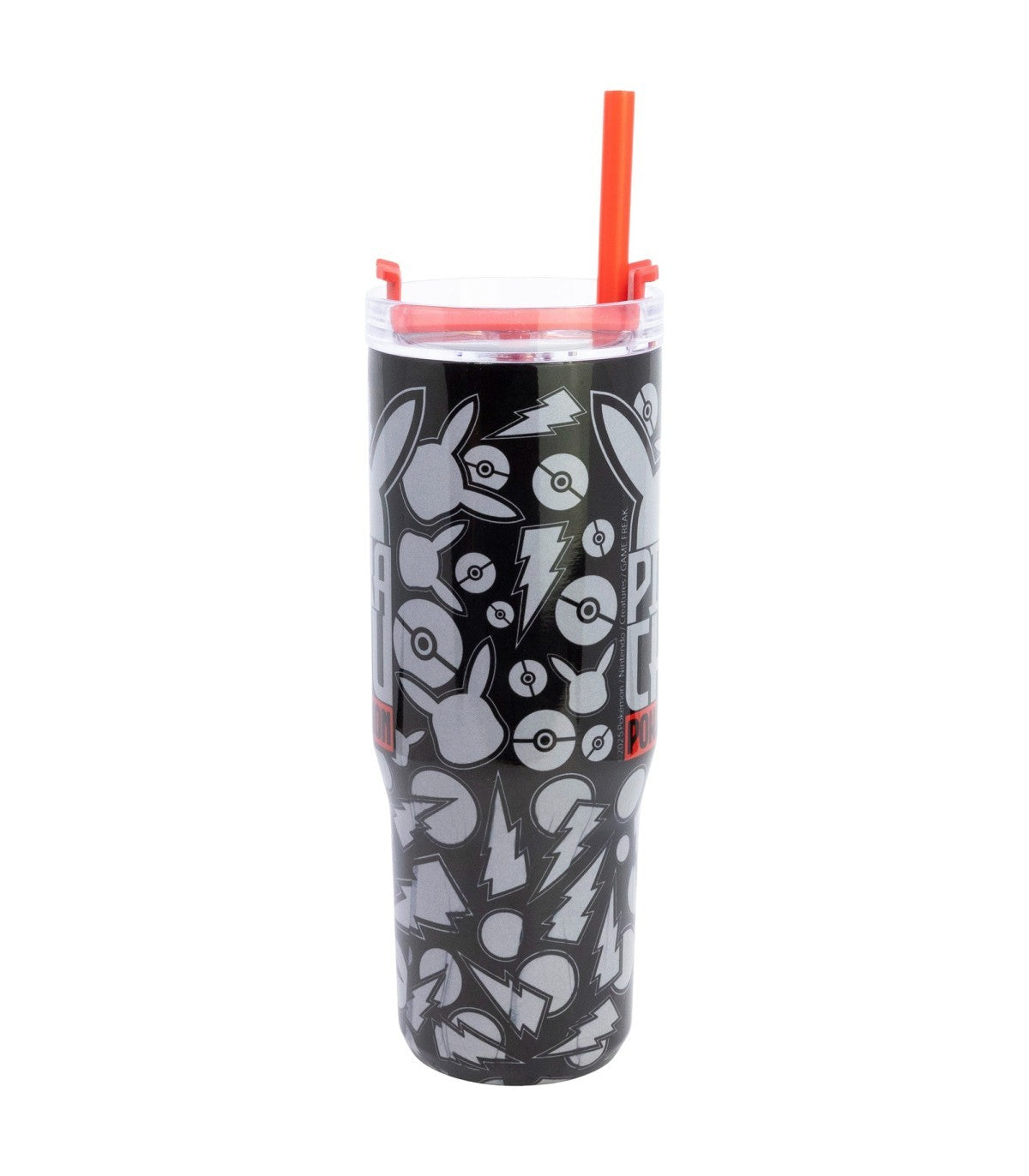 Pokémon XL Cool Mug 920 ml Edelstahl Thermobecher mit Strohhalm
